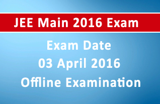 JEE Main 2016 Exam